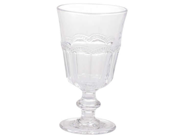 Verre à vin Antoinette avec bord perlé - Chic antique