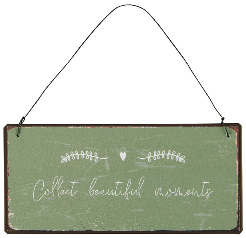 Targa Decorativa in Metallo  con Scritta “Collect Beautiful Moments” Ib laursen
