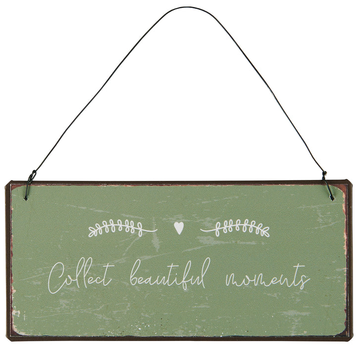 Targa Decorativa in Metallo  con Scritta “Collect Beautiful Moments” Ib laursen