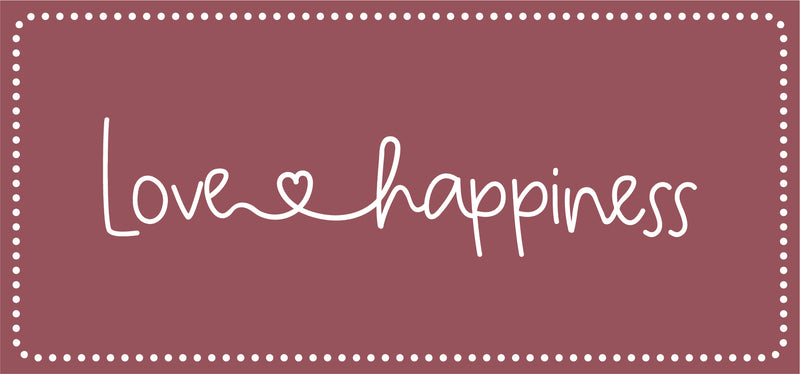 Targa Decorativa in Metallo 7x15 cm con Scritta “Love & Happiness” Ib laursen