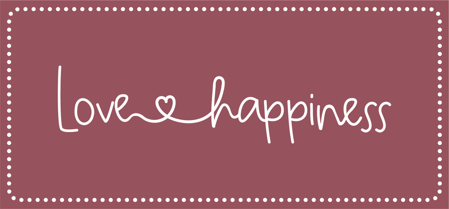 Targa Decorativa in Metallo 7x15 cm con Scritta “Love & Happiness” Ib laursen