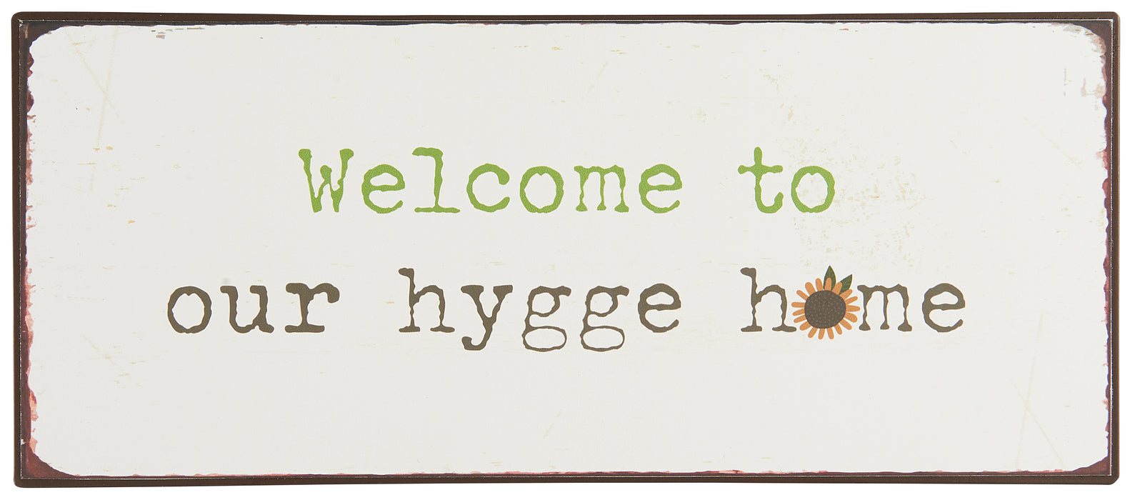 Targa Decorativa in Metallo “Welcome to Our Hygge Home” Ib laursen