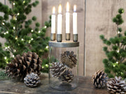 Candeliere con 4 supporti per candele coniche ottone antico Chic Antique - Arredo Casa da Sogno