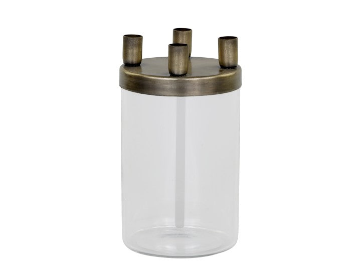 Candeliere con 4 supporti per candele coniche ottone antico Chic Antique - Arredo Casa da Sogno
