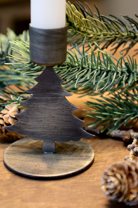 Portacandele Albero in Ottone Anticato – Chic Antique – H 8,5 cm x Ø 6 cm