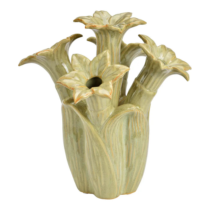 Vaso Decorativo in Ceramica Verde 21x20x20 cm