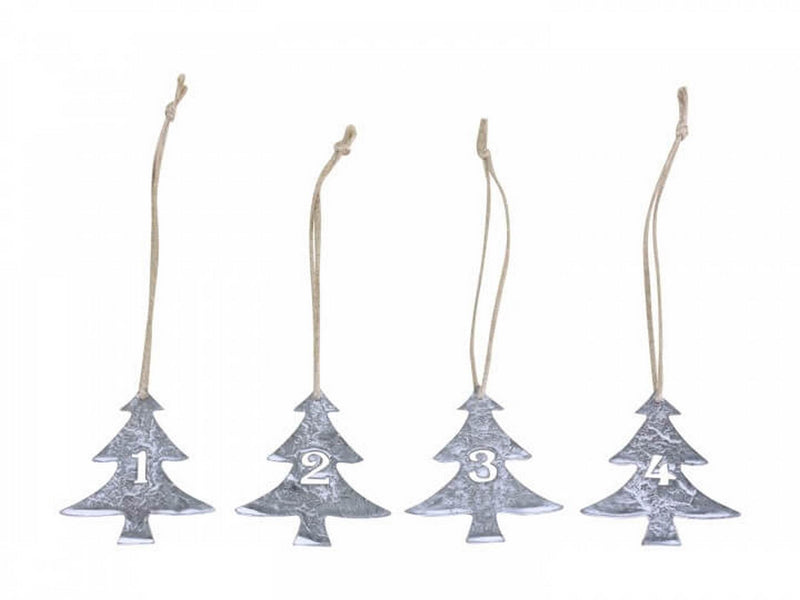 Targhetta albero di natale con numeri dell'avvento s/4 - Arredo Casa da Sogno
