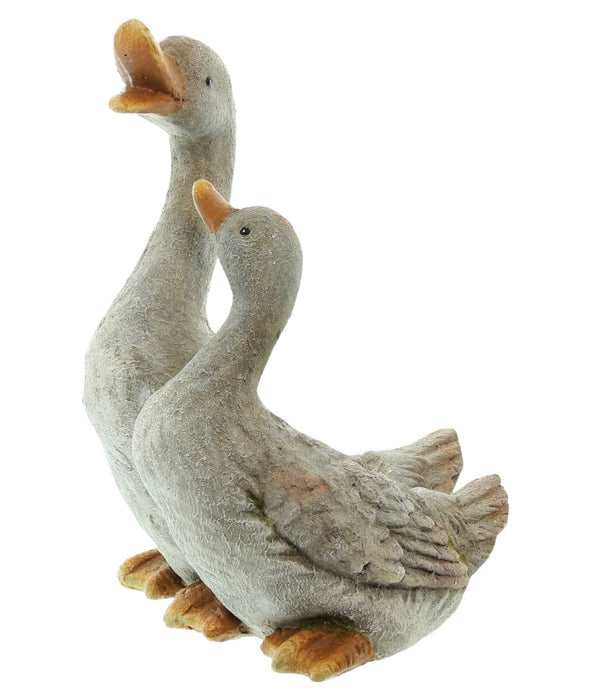 Portavaso Coppia di Oche in Terracotta