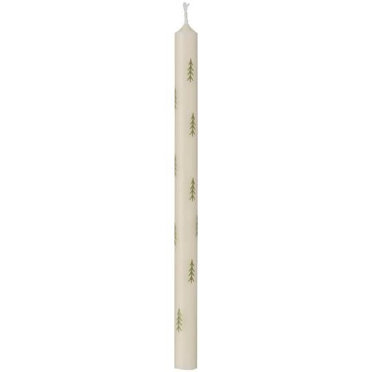 Set 6 candele natalizie IB Laursen con alberelli verdi H20 cm