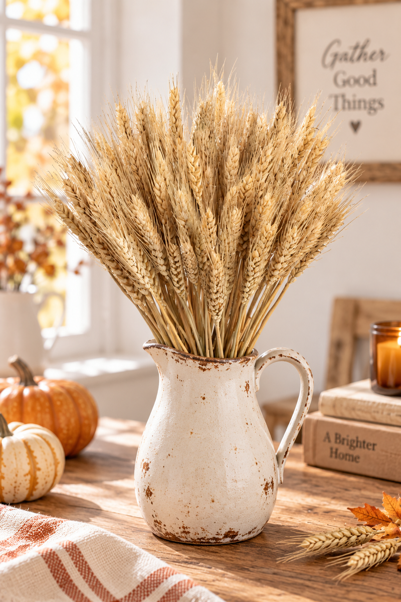 Mazzo di grano naturale essiccato 20/22 spighe H35/40 cm