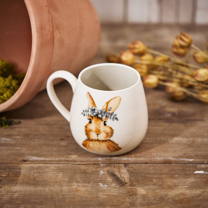 Tazza in ceramica con motivo coniglio