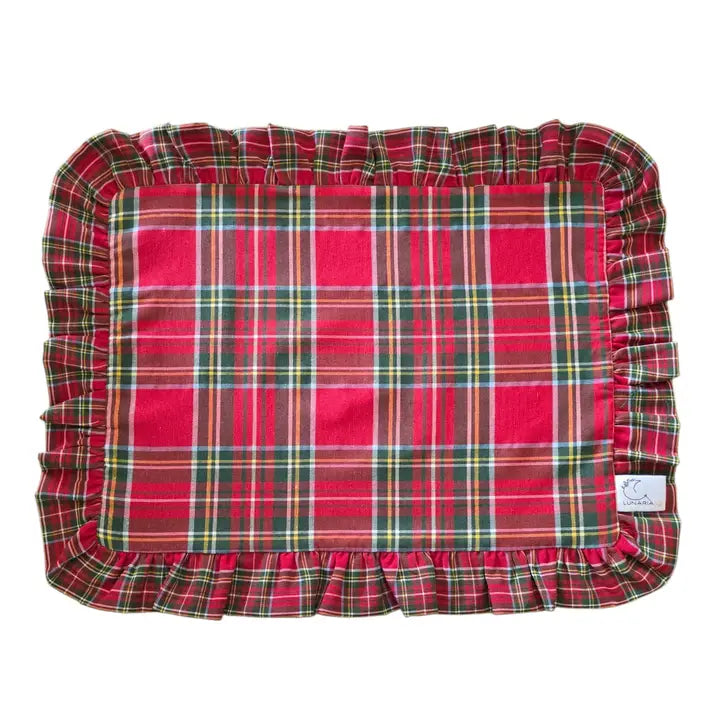 Tovaglietta Americana Vichy Scozzese Rossa con Balza