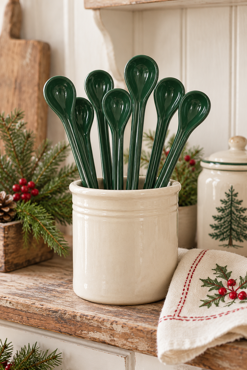 Cucchiaino GreenGate Alice Pinewood Green in Stoneware 16 cm