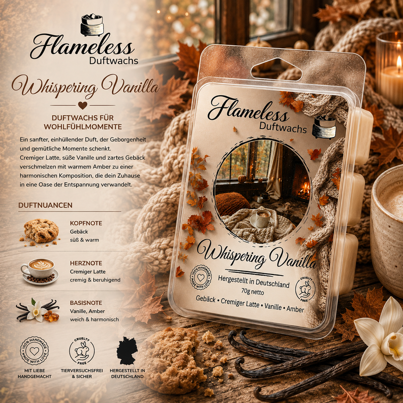 Cera Profumata Whispering Vanilla 70 g – Flameless