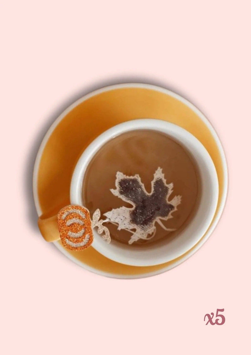 Bustine di tè biologico a forma di foglia d'acero — Prodotte artigianalmente · x5: Earl grey