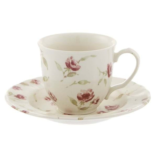 Tazza Da Tè in ceramica con fiorellini rosato set di 6 - FLORET - Arredo Casa da Sogno