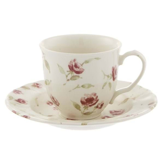 Tazza Da Tè in ceramica con fiorellini rosato set di 6 - FLORET
