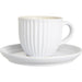 Tazza da caffè con piattino in ceramica pure white - Arredo Casa da Sogno