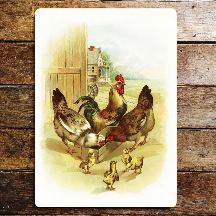 Targa in metallo Gallina
