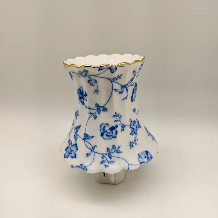 Lampada notturna in porcellana blu