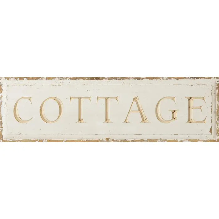 Targa in Legno “Cottage” 101 cm Stile Dark Cottage Anticato
