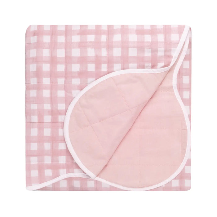 Trapunta Trapuntata a quadri Rosa