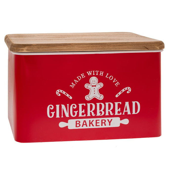 Contenitore in metallo rosso Gingerbread