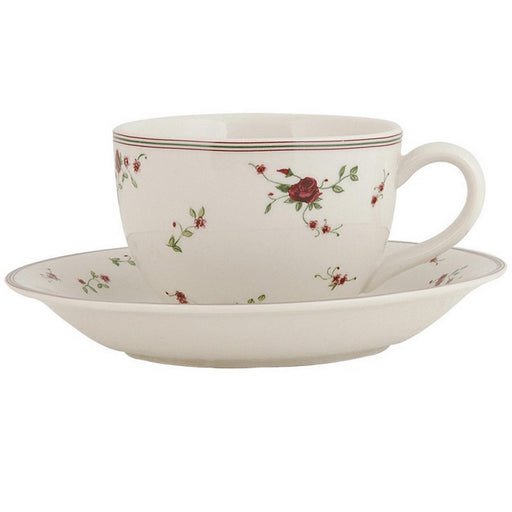 Tazza con piattino in ceramica -La petite rose - Arredo Casa da Sogno