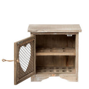 Portauovo in legno marrone con sagome cuore a retina 19x14x19 cm - Arredo Casa da Sogno