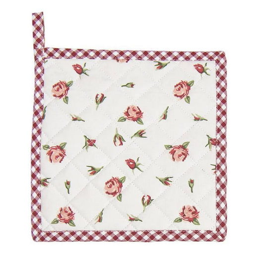 Clayre & Eef Pot Holder 20x20 cm Red White Cotton Square Cupcakes