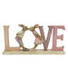 Decorazione scritta love coniglio 19x3x9 - Arredo Casa da Sogno