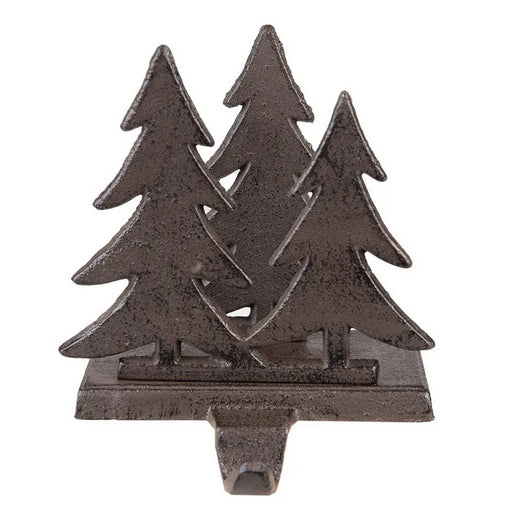 Appendi calza Natalizio con gancio Alberi di Natale 13x12x16 cm Marrone Ferro - Arredo Casa da Sogno