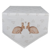 Runner in cotone con coniglietto bunnies in love - Arredo Casa da Sogno