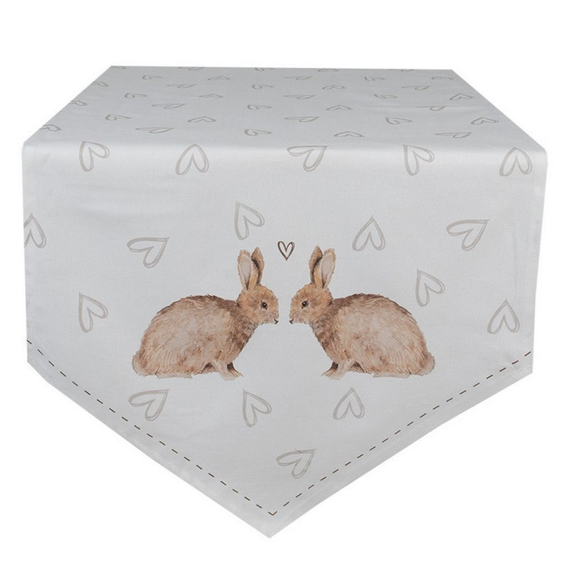 Runner in cotone con coniglietto bunnies in love - Arredo Casa da Sogno