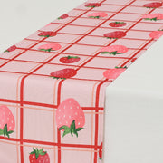 Runner in poliestere riciclato stampa fragola outdoor - Arredo Casa da Sogno