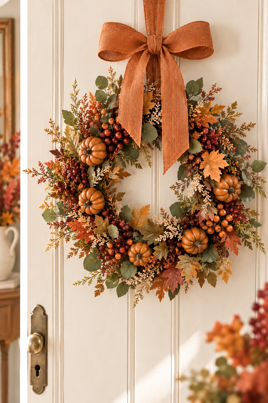 Pick con zucca decorativa arancione 6 cm – assortita