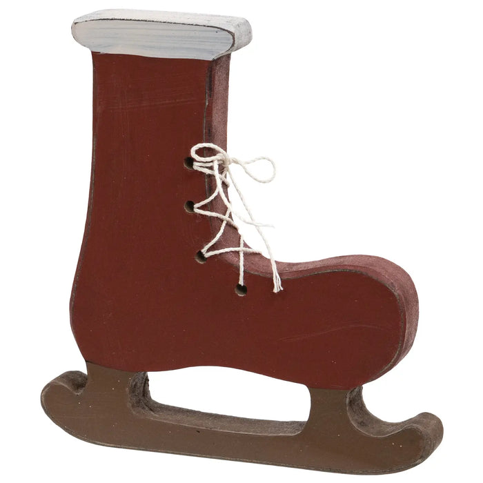 Decorazione Natalizia in Legno a Forma di Pattino