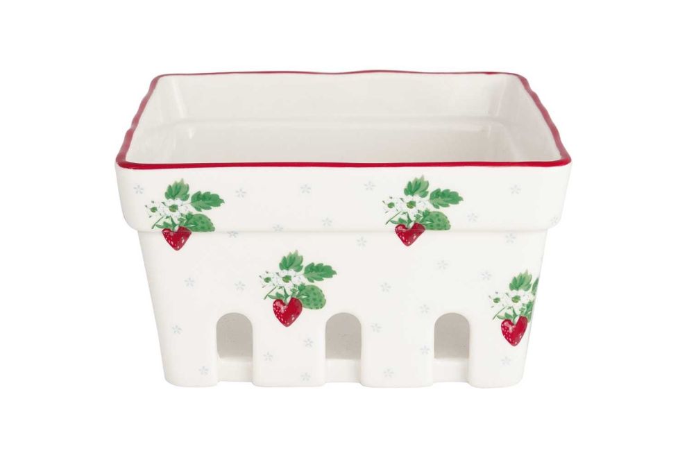 Ciotola in gres GreenGate Berry White 12x12 cm