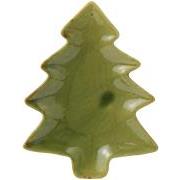 Piattino natalizio a forma di albero IB Laursen in ceramica 14x10 cm verde