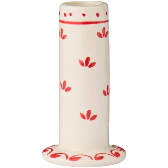 Portacandela in Ceramica Bianca e Rossa IB Laursen