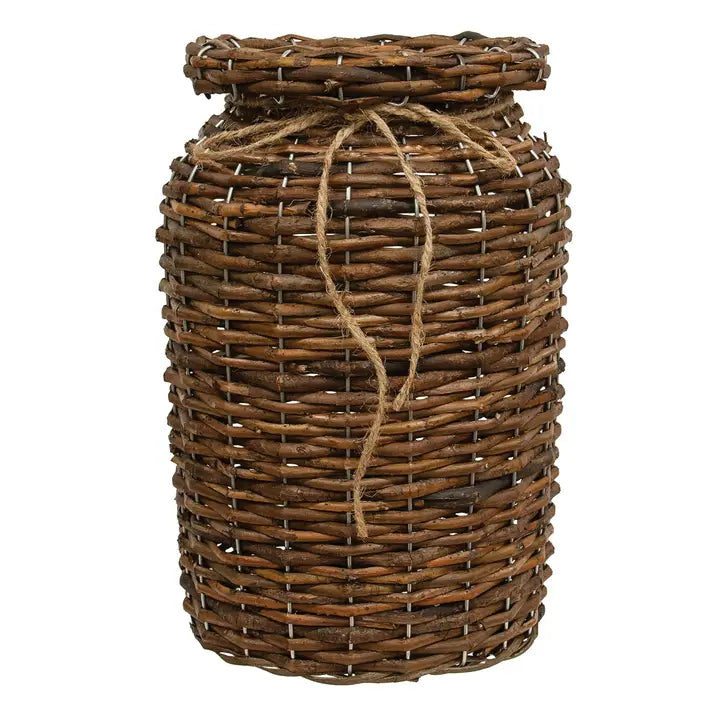 Vaso Decorativo Portafiori in Salice H 30,5 cm