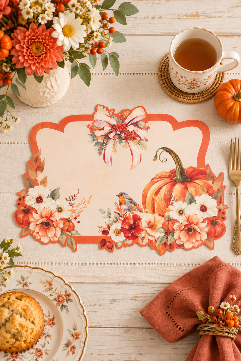 Tovaglietta autunnale sagomata in vinile 50 x 35,8 cm