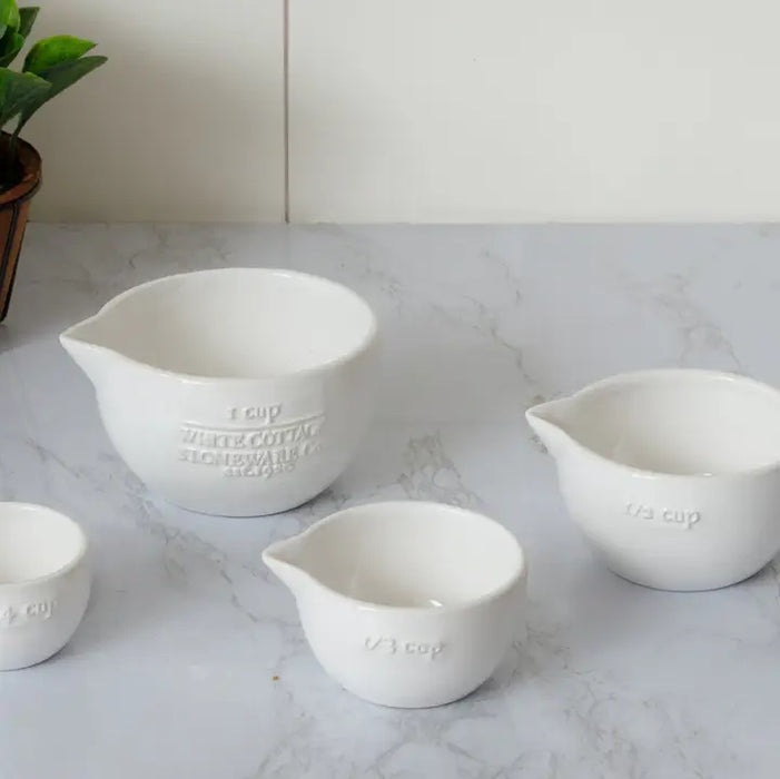 Set 4 Tazze Dosatrici in Ceramica Cottage