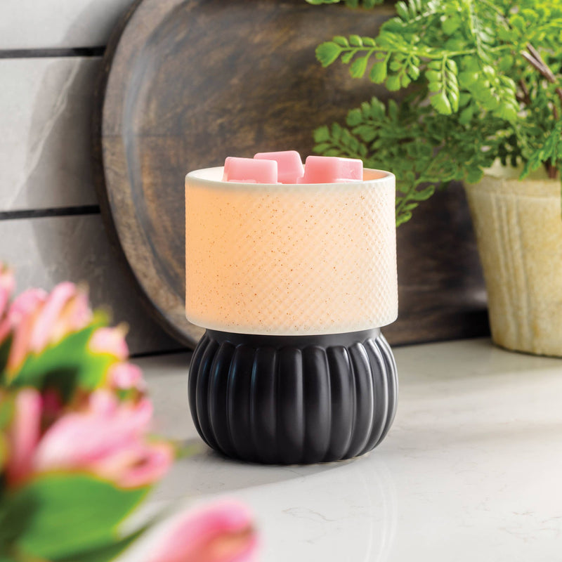 Lampada Elettrica Diffusore Luxe 16 cm Bianco e Nero – Candle Warmers