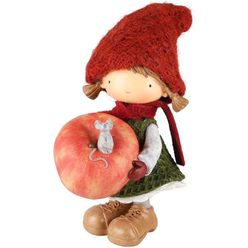 Little girl with apple