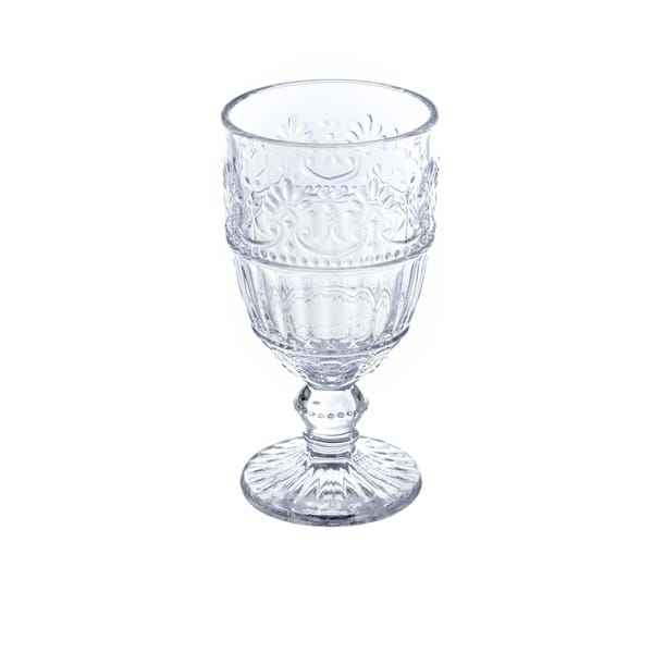 Set of 6 14 cm glass glasses Vino Libiamo Blanc Mariclò