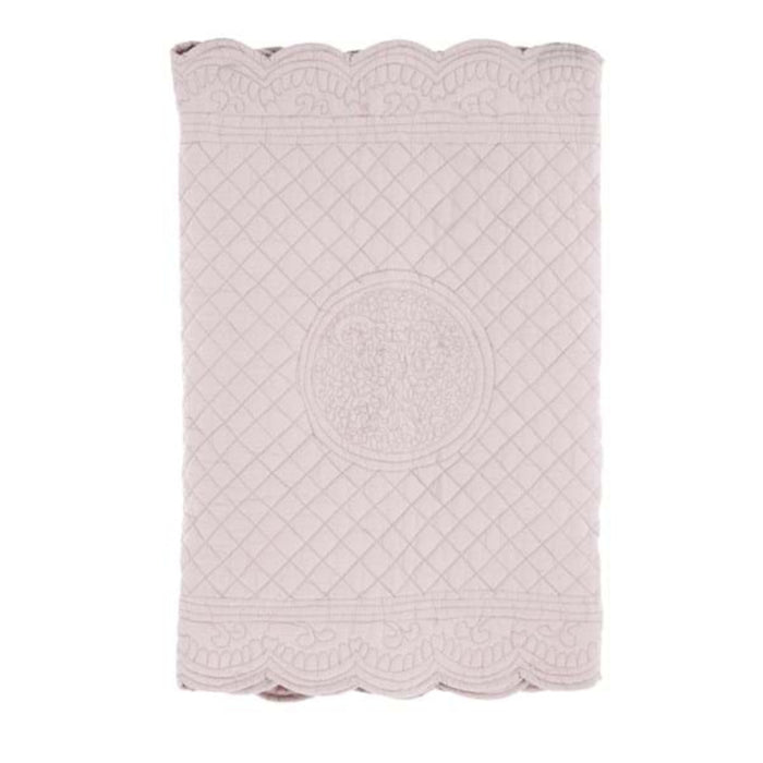 Coperta per fondo letto in cotone rosa -ANIMA ROMANTICA