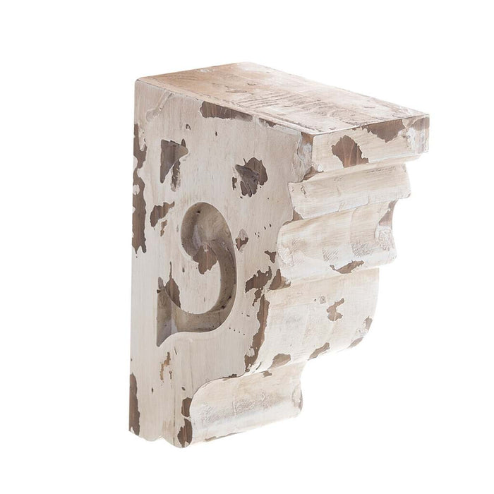 Mensola da Parete in Legno 20x15x8 cm Effetto Decapato – Blanc Mariclò