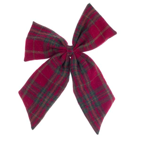 Fiocco Tartan con clip - Blanc Mariclò