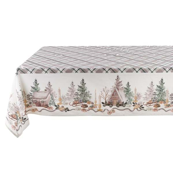 Christmas Tablecloth Secret Shelter 160×240 cm - Blanc Mariclò